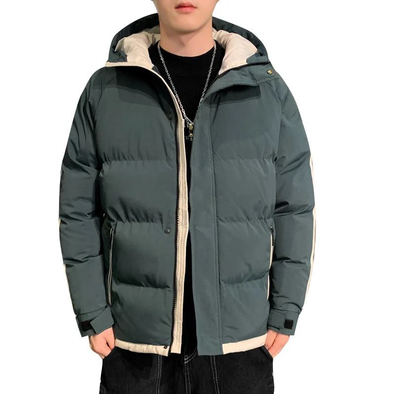 

Winter Cotton Jacket Men Parkas Thicken Warm Coat Mens Hoodie Jackets Color Parka Coat Men Fashion New Streetwear 4XL