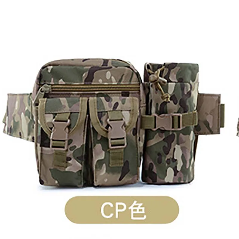 

New Outdoor Travel Tactical Waist Bag Waterproof Camping Hiking Chest Pouch With Kettle Bag Military Fanny Pack Shoulder Bag