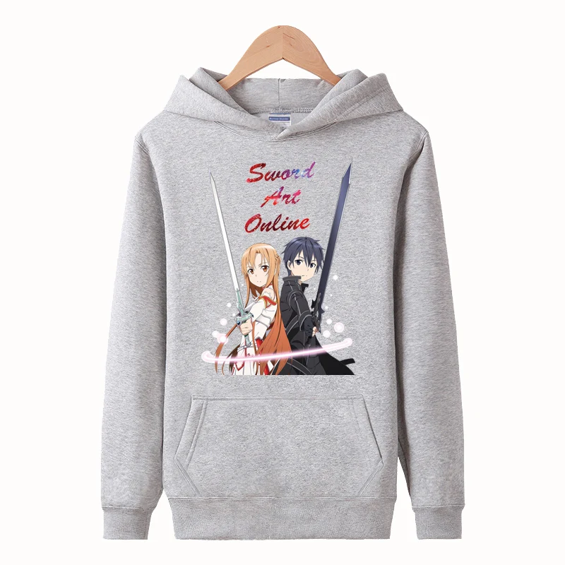 

High-Q Unisex Anime SAO GGO Sword Art Online Hooded Fleece Pullover Hoodie gypsy Sweatshirt Cartoon GGO jacket coat hoodies