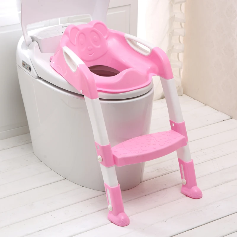 

2 Colors Baby Potty Training Seat Children's Potty With Adjustable Ladder Infant Baby Toilet Seat Toilet Training Folding Seat