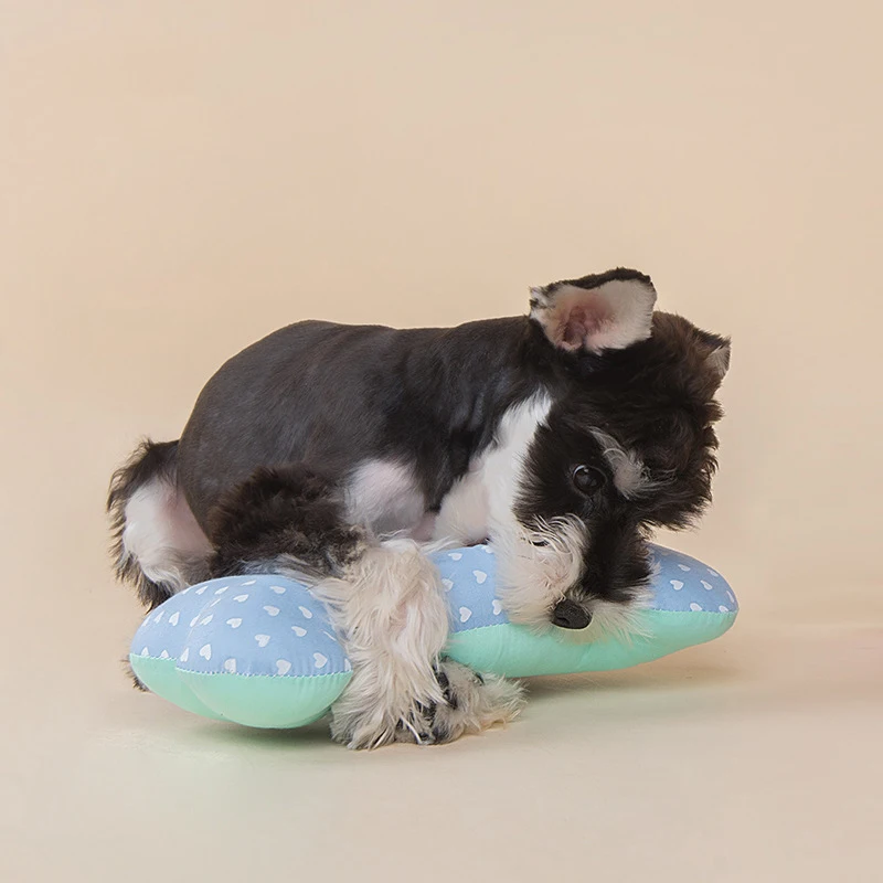 

Dog Print Chew Toys Pet Little Puppy Training Molar Plaything Durable Large Dog Anti-Bite Bauble Interactive Cat Squeak Bone Toy