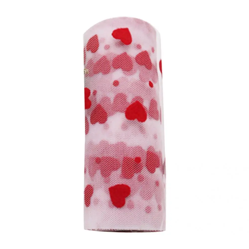 

Reusable 1 Roll Convenient Eye-catching Fine Knitted Package Mesh 6 Colors Gifts Mesh Lightweight for Valentine's Day