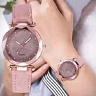 Повседневные Женские Романтические наручные часы со звездным небом, браслет, кожа, со стразами, дизайнерские, женские часы, простые платья, женские часы