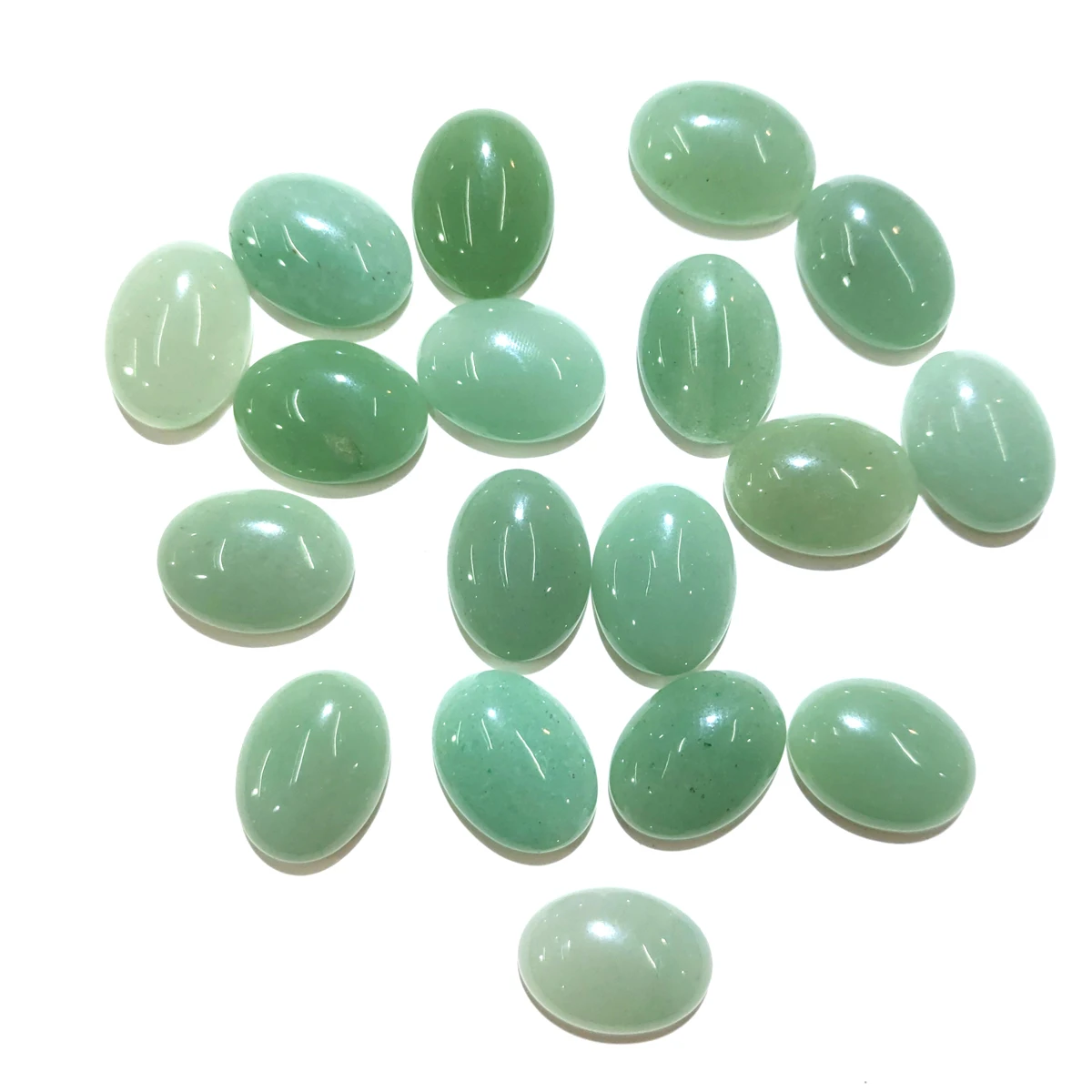 Оптовые партии 10 шт. натуральные драгоценные камни зеленый авантурин кабошон без