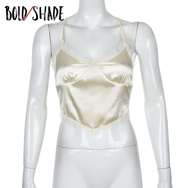 Bold Shade Indie Aesthetic 90s Camis Lace Trim Criss-cross Satin Solid Bandage Bustier Tops Women Grunge Fashion Style Hot Cami
Bold Shade Indie Aesthetic 90s Camis Lace Trim Criss-cross Satin Solid Bandage Bustier Tops Women Grunge Fashion Style Hot Cami