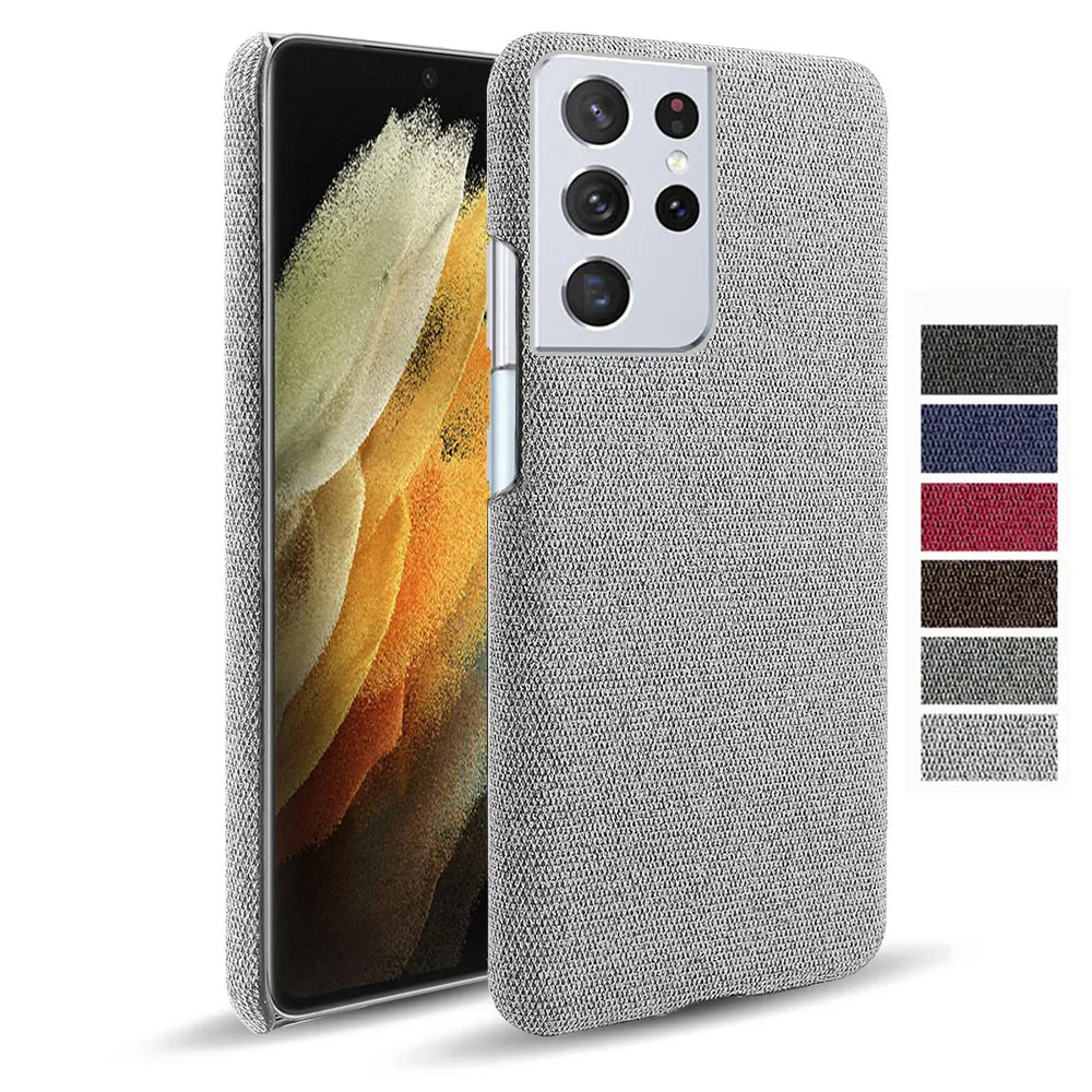 

Febric Antiskid Case Cloth Texture Fit Cover For Samsung Galaxy S21 Plus S20 FE Note 20 Ultra M51 M31 A32 A42 A52 A12 A72 Case