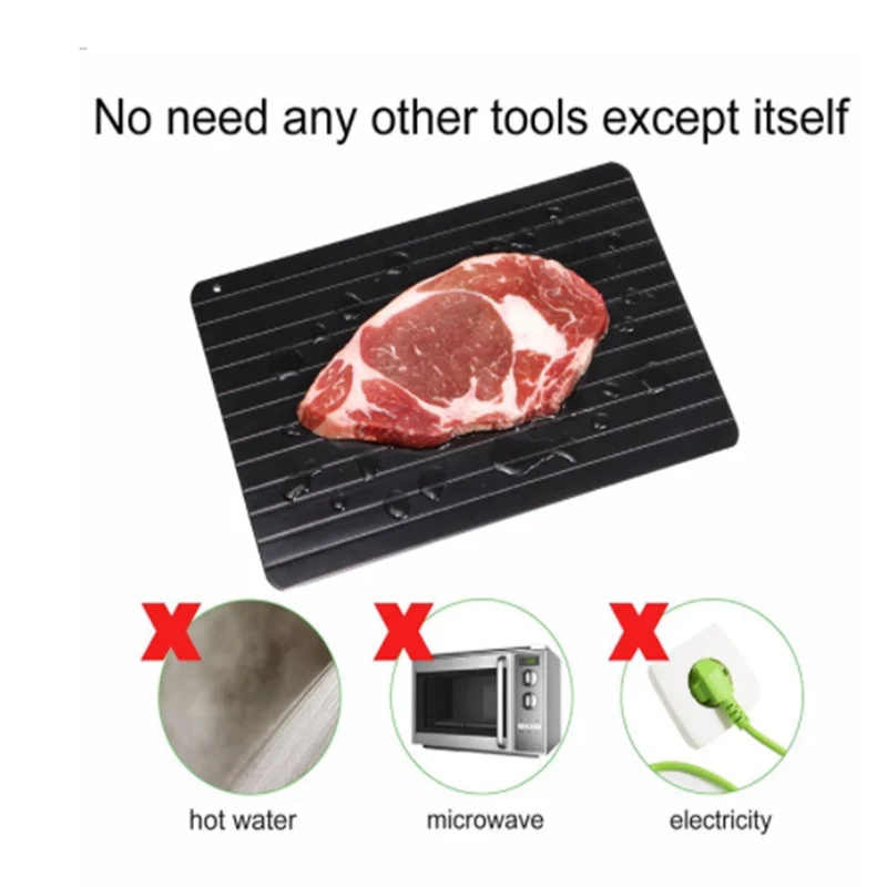 Bandeja para descongelar comida r&aacute;pida, descongelar comida, fruta, pr&aacute;ctico, bandeja para descongelar, suministros de cocina, herramientas-1