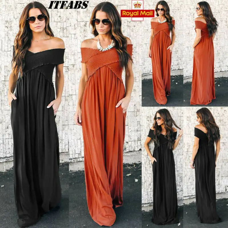 Женское летнее длинное платье макси элегантное вечернее без рукавов и бретелек с