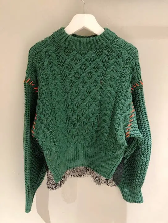 DEAT 2019 Новый Зимний вязаный свитер с круглым вырезом и длинными рукавами пуловер