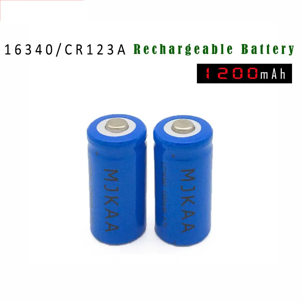 MJKAA 10/12/20Pcs 16340 CR123A 3.7V 1200mAh li-ion Rechargeable Battery Lithium 3.7 V CR 123A Batteries