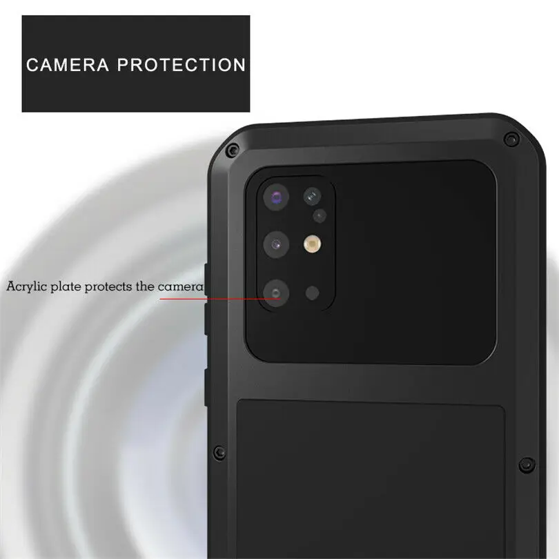 Роскошный металлический алюминиевый чехол для Samsung Galaxy S20 Ultra LOVE MEI Armor Shock Case S10 LITE
