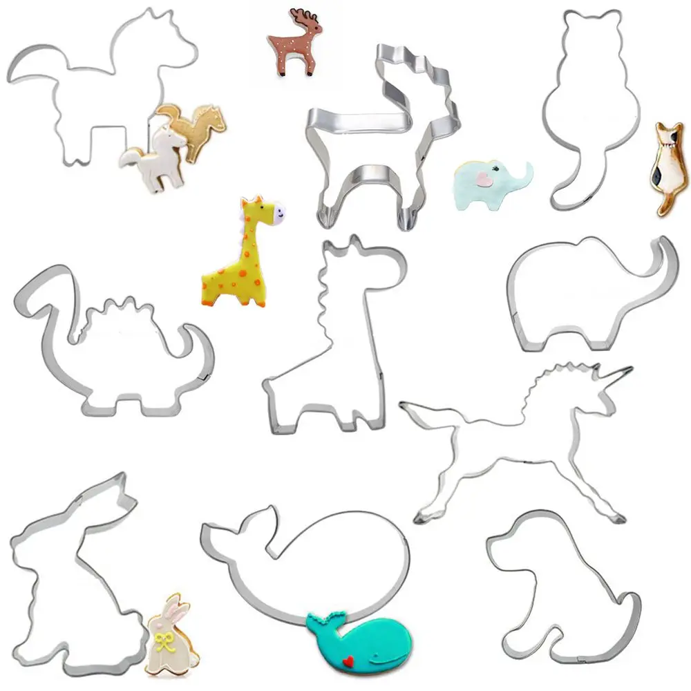 10 шт. формы для печенья пресс в форме животных инструменты моделирования собак