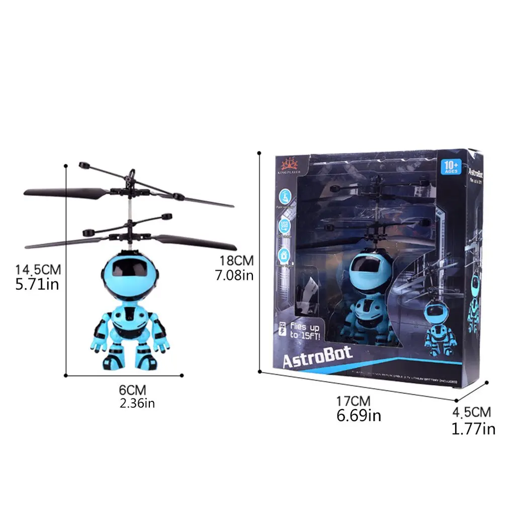 

Robot Suspension Induction Aircraft Children'S Suspension Toy Lighting Toy Helicopter Flying Toy Rechargeable Drone