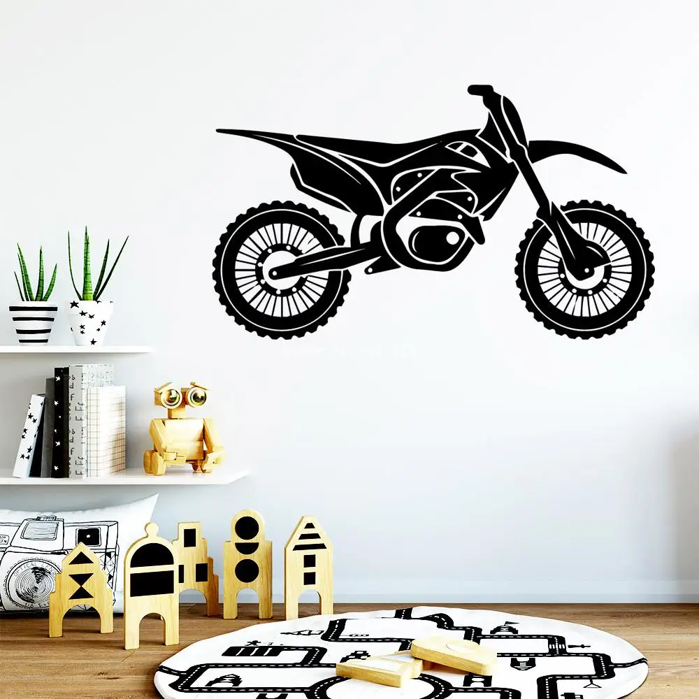 

Romantic Motocycle and Motor Pvc Wall Decals Home Decor For Kids Rooms Decoration Wall Stickers Waterproof Wallpaper