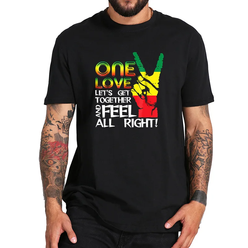 Футболка Jamaica One Love Reggae Карибская музыка Гордость Флаг современная популярная