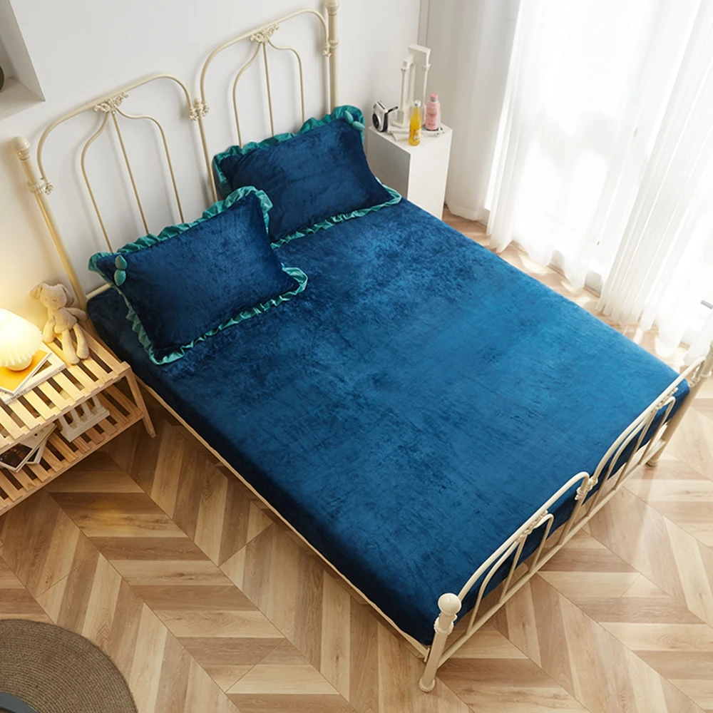 2021 Эластичная лента простыня с украшением в виде кристаллов бархат постельное