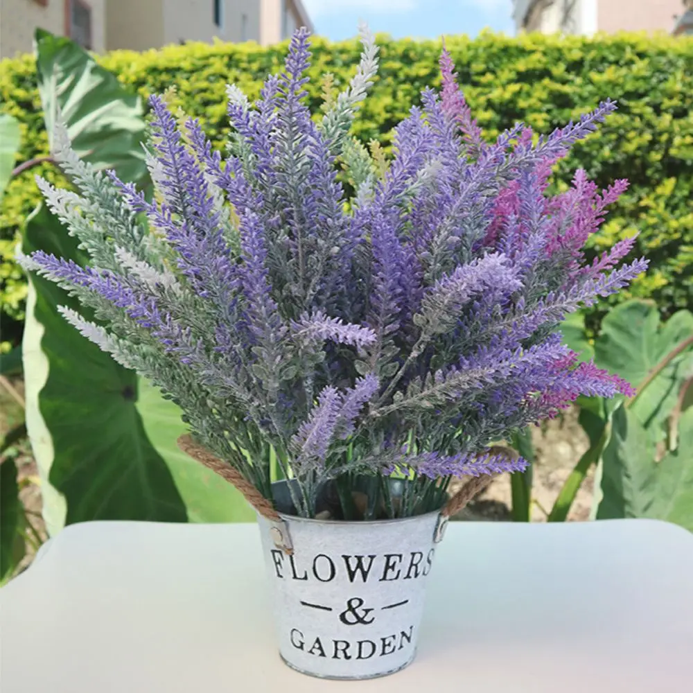 1pc Plastic Romantic Artificial Lavender Flower Simulation Fake Flowers Bouquet Wedding Birthday Party Home Decoration | Дом и сад