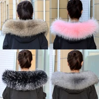 jkp 100 raccoon fox fur genuine natural fur collar winter mens and womens down jacket pie overcome universal scarf coat scarf
