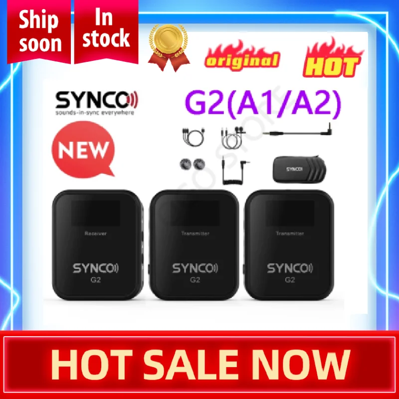 Беспроводной петличный микрофон SYNCO G2 G2A1 G2A2 для смартфона ноутбука DSLR планшета