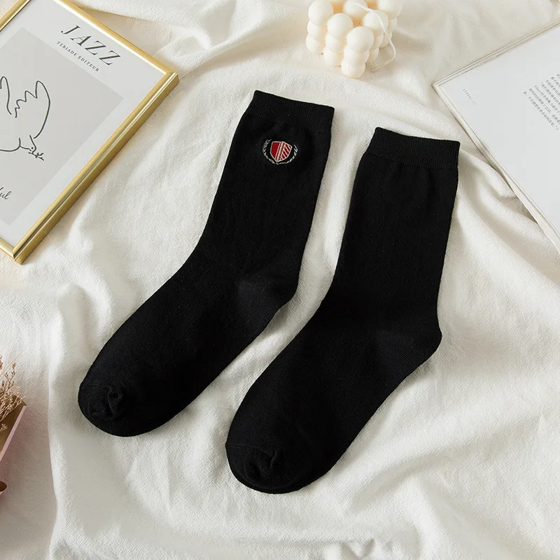 

2021 Sweet Style Harajuku Ladies Girls Vintage Girl Women embroidery Retro Cute Cotton Short Sock Japanese campus Ankle Socks