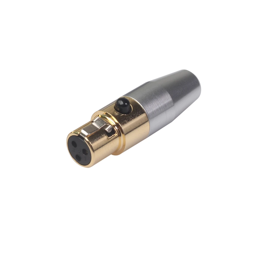 1 пара мини 3Pin XLR штекер Женский Чистый медный корпус анти-помехи эффект Аудио