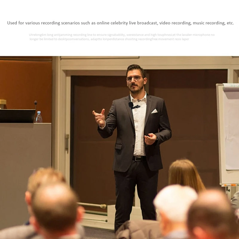 Профессиональная петличный микрофон камера Микрофон двойная головка микрофона