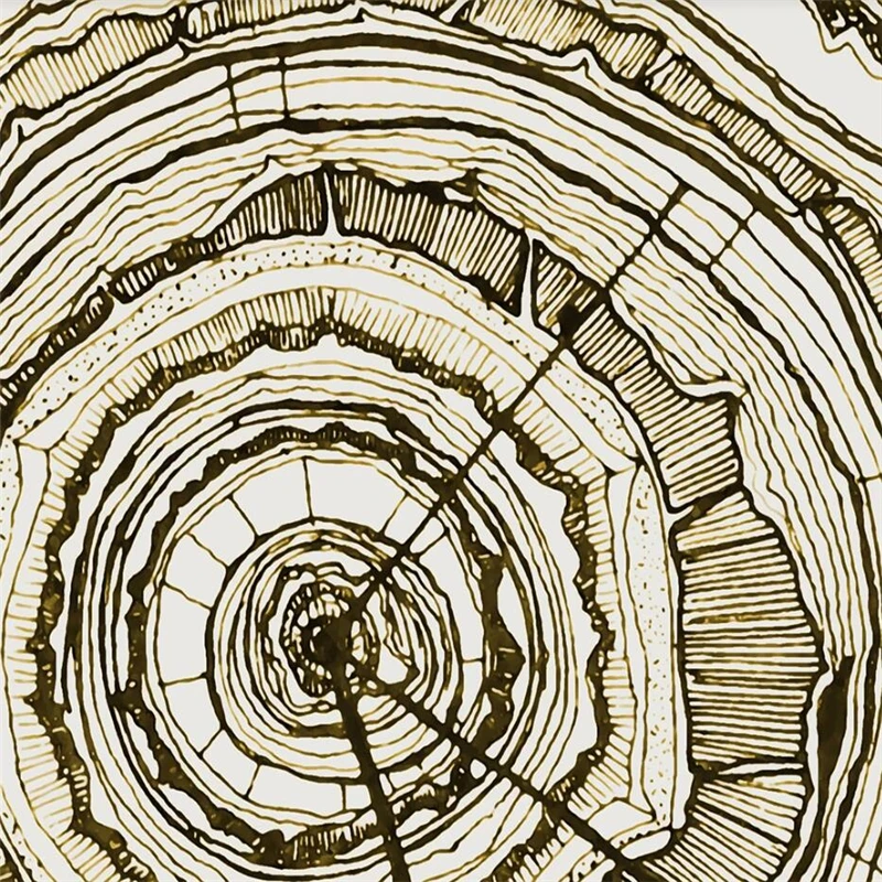 wellyu Customized large-scale mural fashion home improvement tree ring art bedroom background wall wallpaper | Обустройство дома
