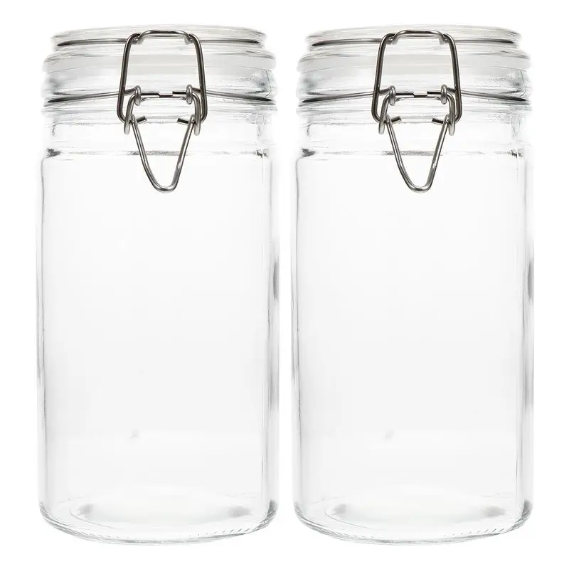

Большие практичные прочные стеклянные банки, стеклянные бутылки для кухни, дома, ресторана, 2 шт.