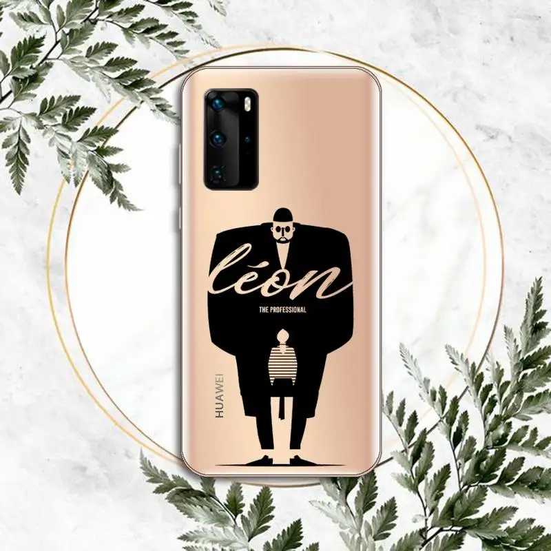 

Leon this killer is not too cold Phone Case Transparent for huawei honor P 40 30 20 lite Pro 10 i 8 9 x p smart 2019