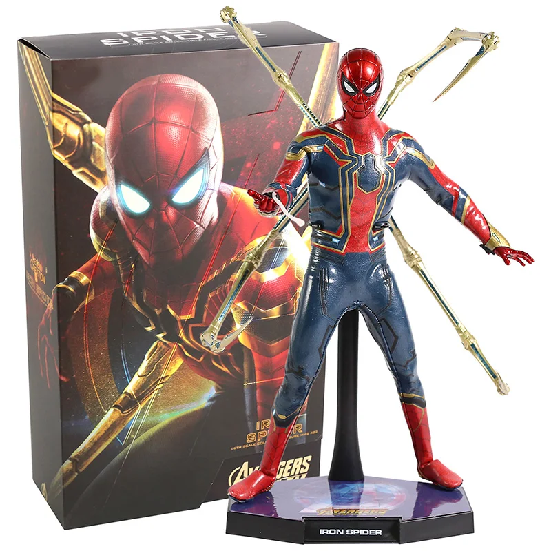 box Marvel Мстители Бесконечность войны Железный паук человек паук 1/6 Масштаб ПВХ фигурка Коллекционная модель игрушки - Цвет: box