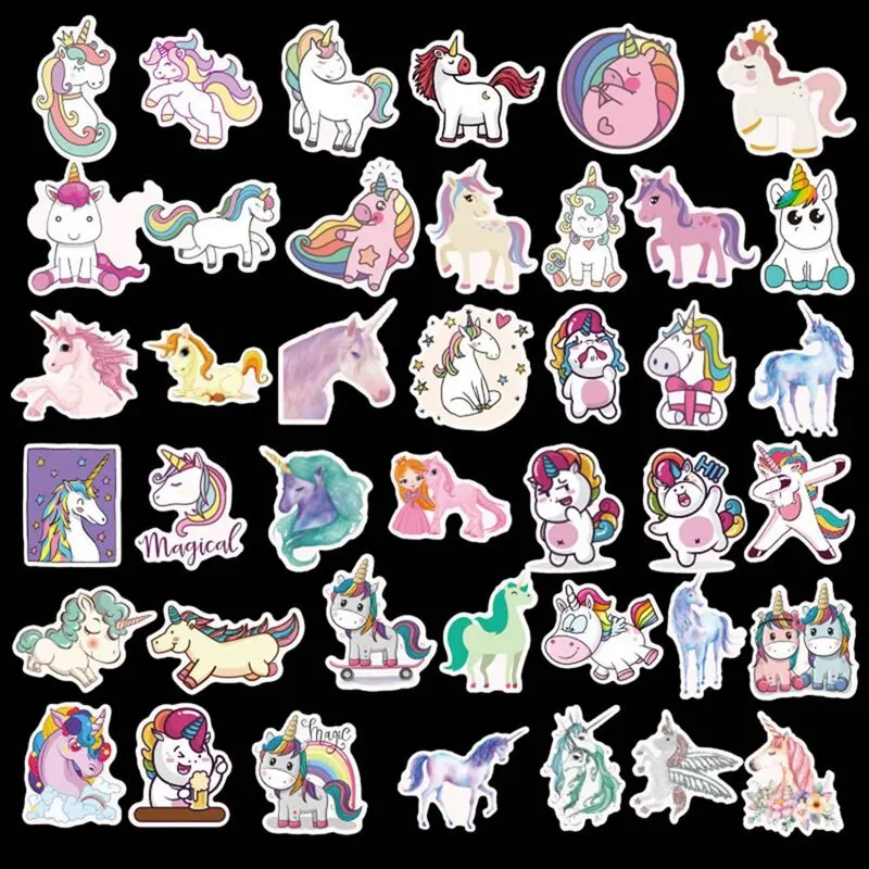 

100Pcs/set Funny Animal Stickers For Laptop Skateboad Vinyl Decals Cute Fashion DIY Stationery Sticker