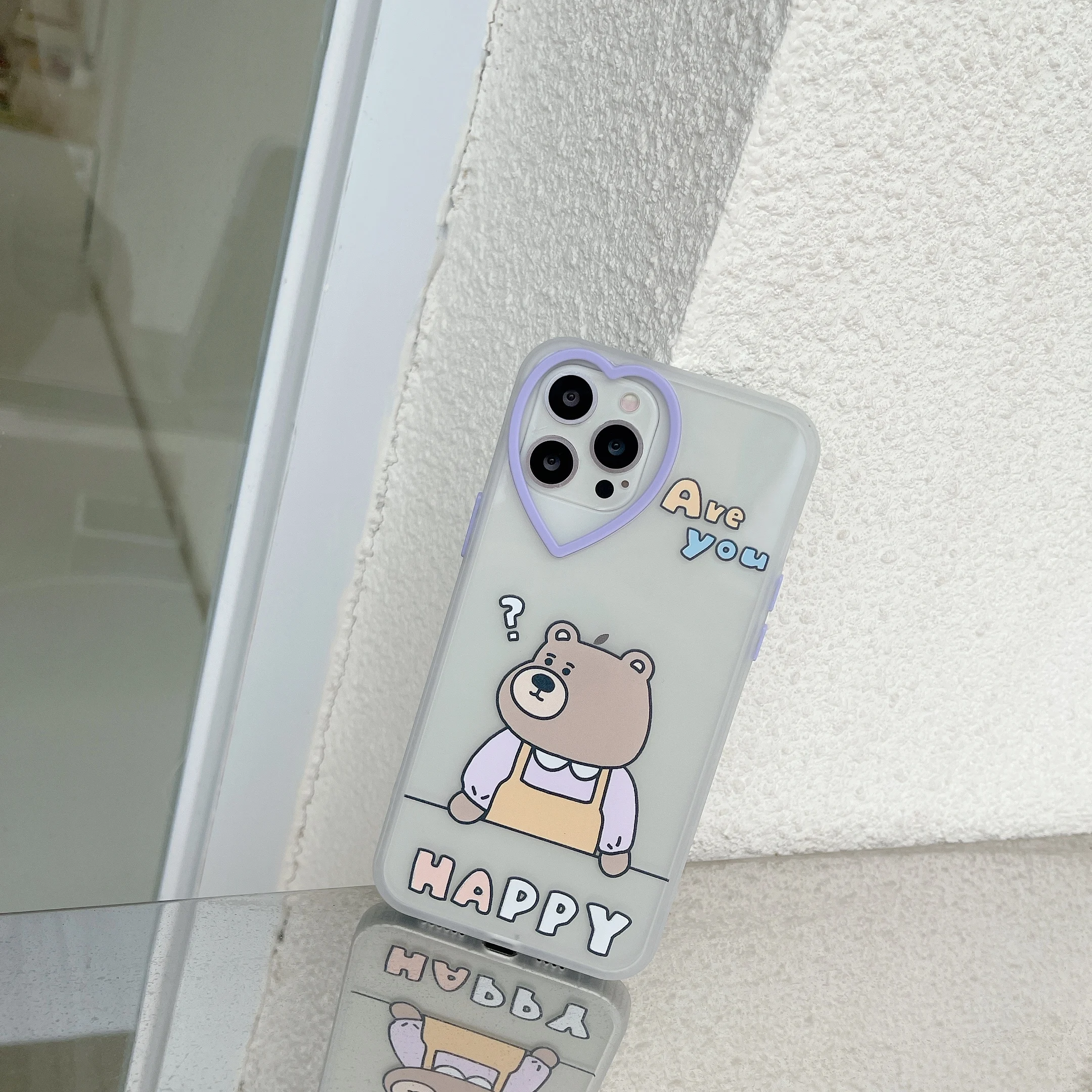 

Three Little Bears Question Mark Little Bear mobile phone case, suitable for iPhone 11 and iPhone 12 series mobile phone cases,