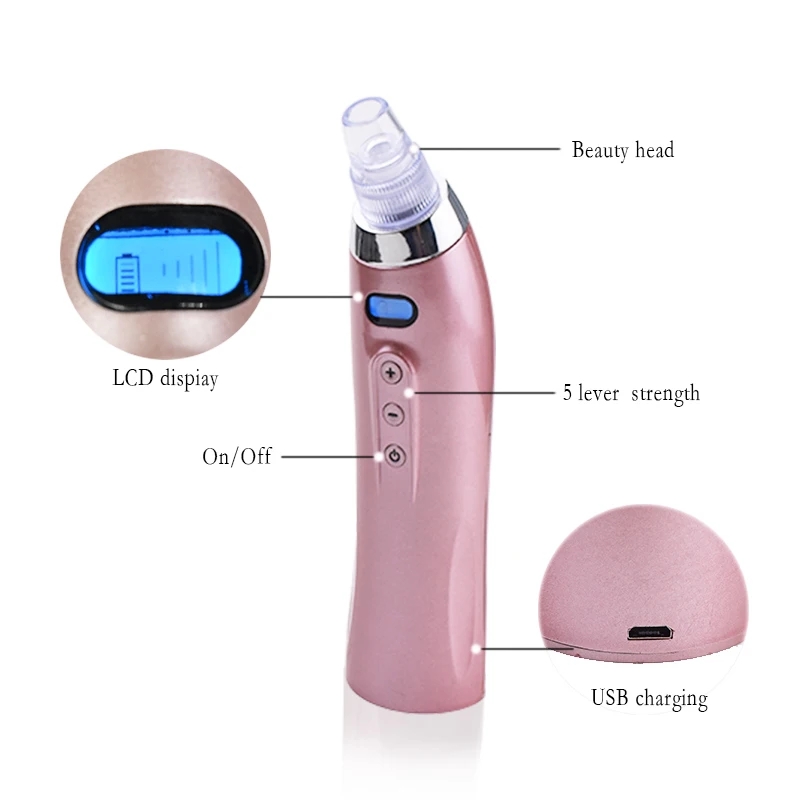 Морщинка укрепляющий очиститель пор Кожи Вакуумный удаления угрей красоты