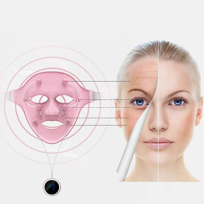 Электрическая вибрация лица спа массаж омоложения кожи против морщин маска для