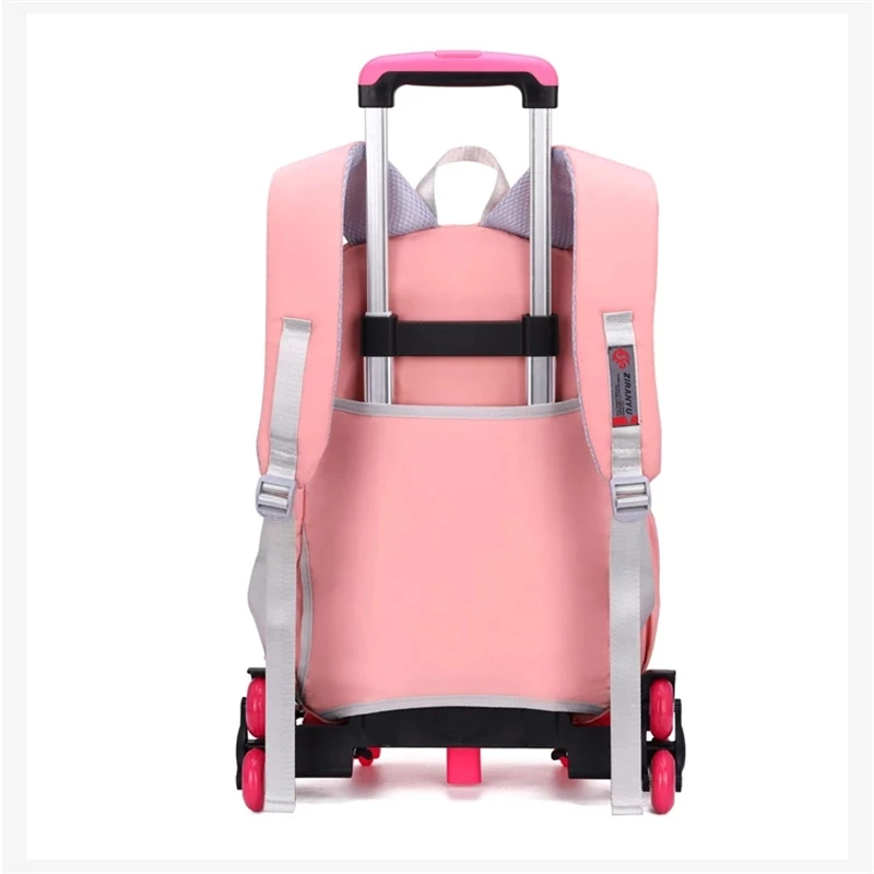 NEW Cute Student Schoolbags Rolling Backpack kids Girl Trolley Bag  School Backpack Large-capacity Child Waterproof Wheeled Bag