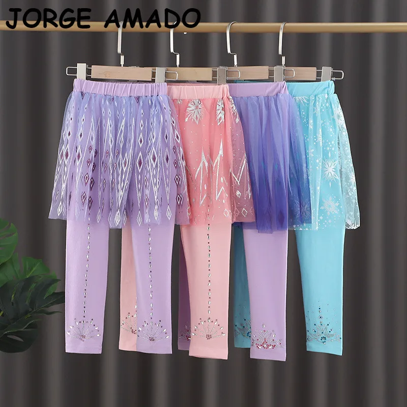 Леггинсы для маленьких девочек Мультяшные хлопковые колготки принцессы