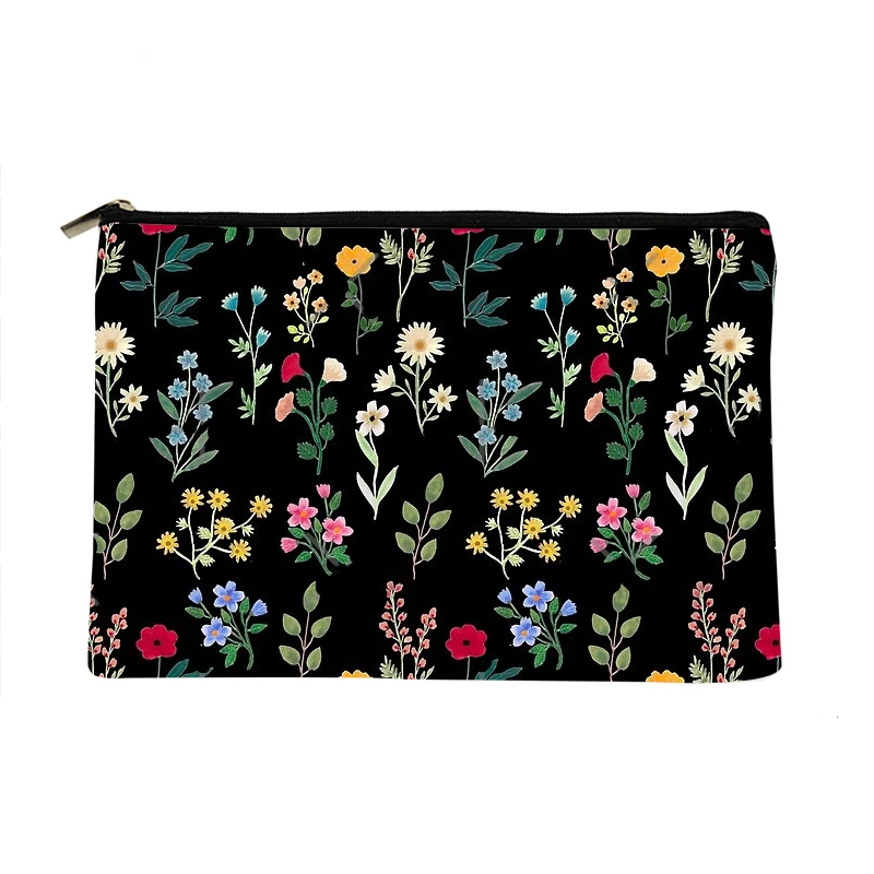 

Women Spring botanicals Printed Make up bag Fashion Women Cosmetics Organizer Bag for Travel Colorful Storage Bag for Lady Bag