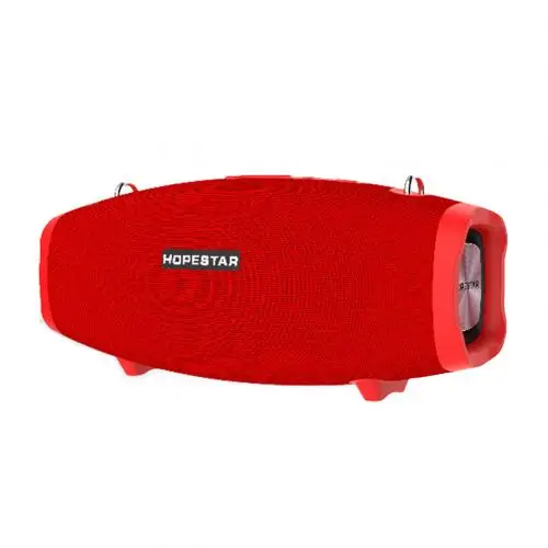 Красный Многофункциональный HOPESTAR H1 40 Вт беспроводной портативный Bluetooth динамик Мобильный фонарик с питанием водонепроницаемый плеер с тяжелыми басами - Цвет: Красный