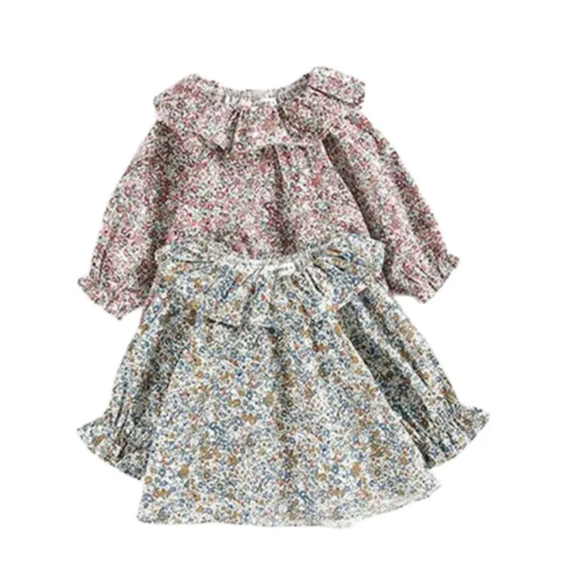 2021 весенний Детский свитер с воротником Питер Пэн рубашка для малышей цветочным