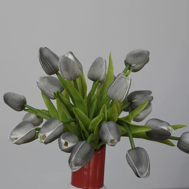 

10 Bundles Lifelike Fake Flowers Tulip Painting Home Hotel Decoration Wedding Party Desktop Photography Festival Supplies Gift