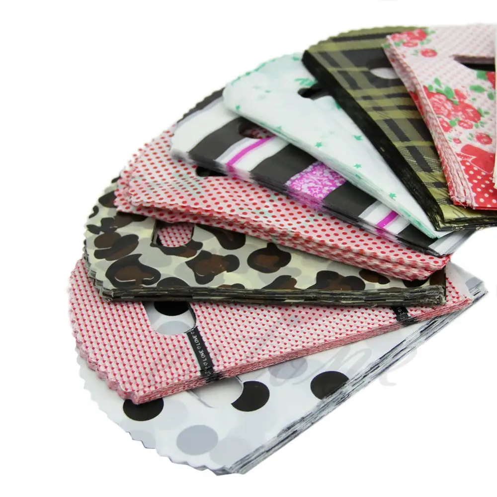 50 шт. красивые пластиковые маленькие подарочные пакеты для ювелирных изделий 15 Х9