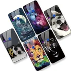 Глянцевый силиконовый чехол с животными для Huawei Honor 9 S 9 Lite 9A 9C 9X Premium PRO China 9X 9 S, черный бампер из ТПУ