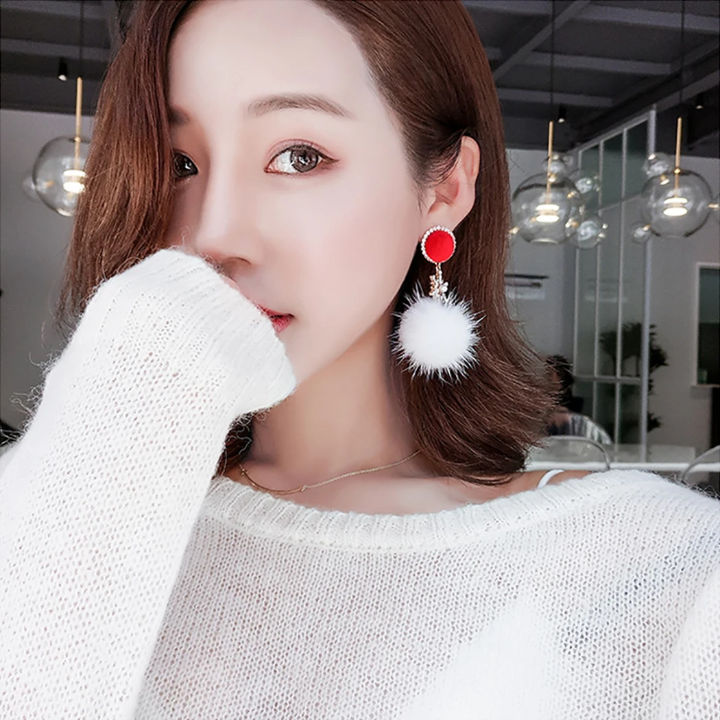 Снежинка женские серьги со стразами Pom Подвеска Висячие для рождественских