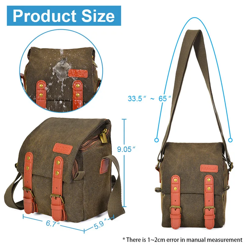 caden digital camera bag 2 ways to carry canvas digital shoulder bag outdoor camera casual photography bags free global shipping