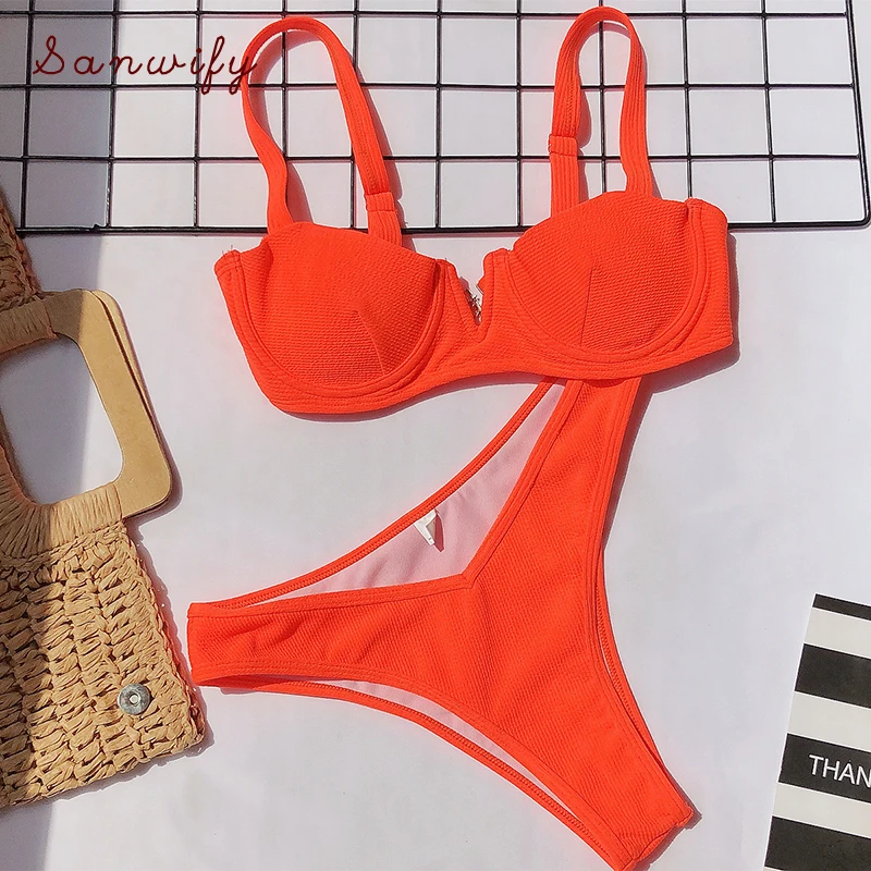 Сексуальный бикини 2020 пуш-ап купальник женский с высокой посадкой набор зеленый