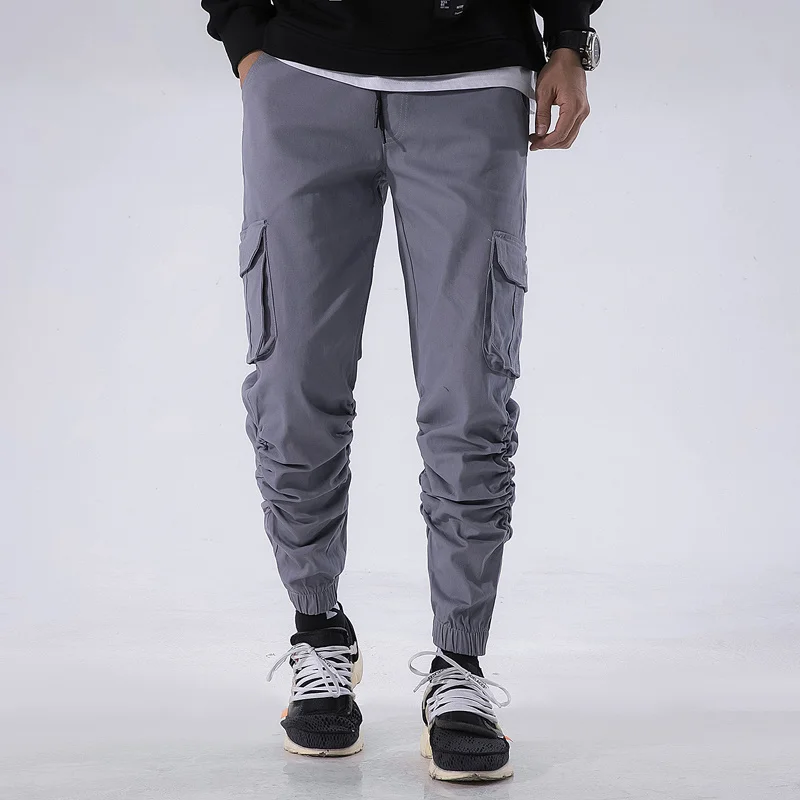 Liketkit мужские тактические брюки карго 2019 однотонные Свободные повседневные штаны