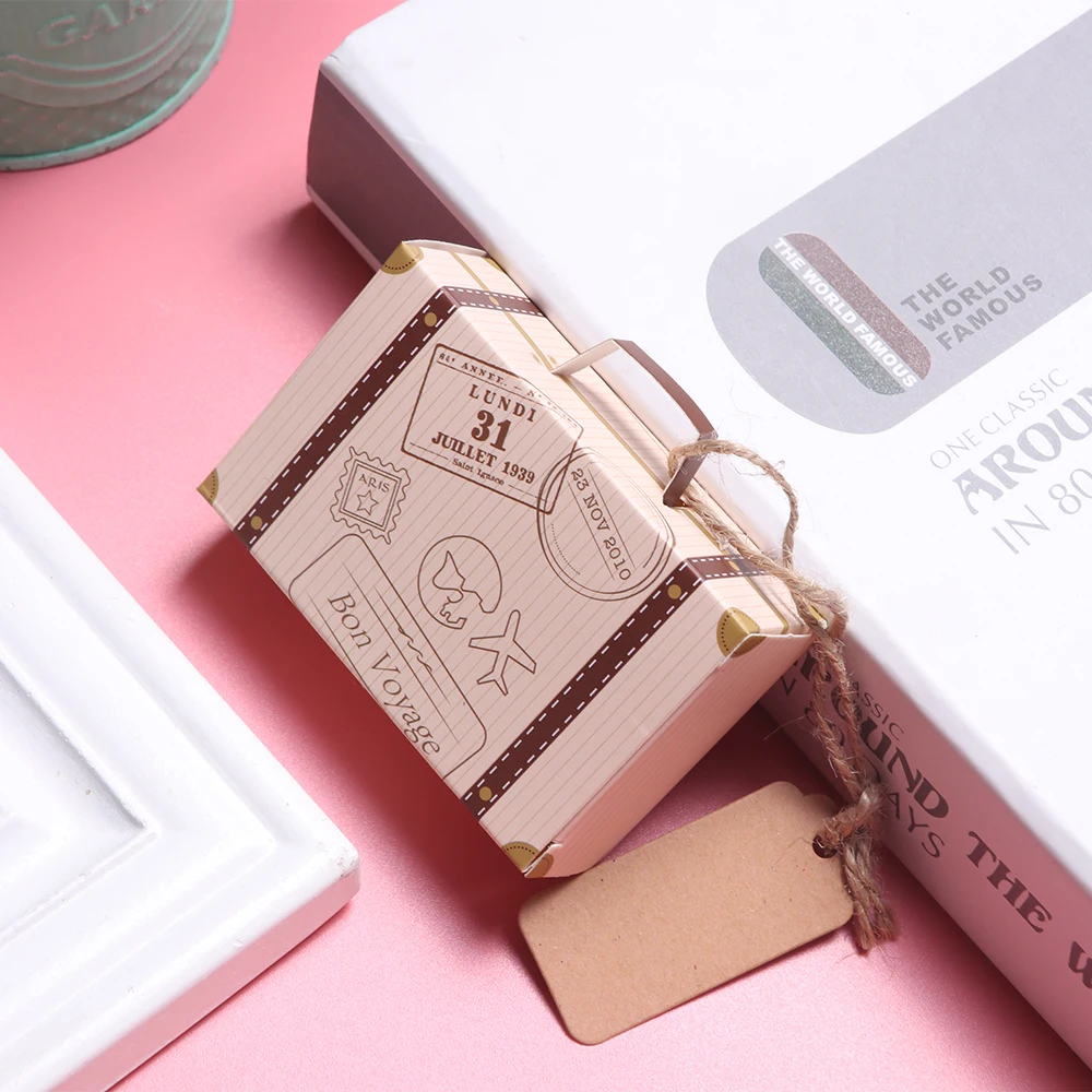 10 шт. чемодан коробки для конфет путешествий сделай сам стильная бумажная