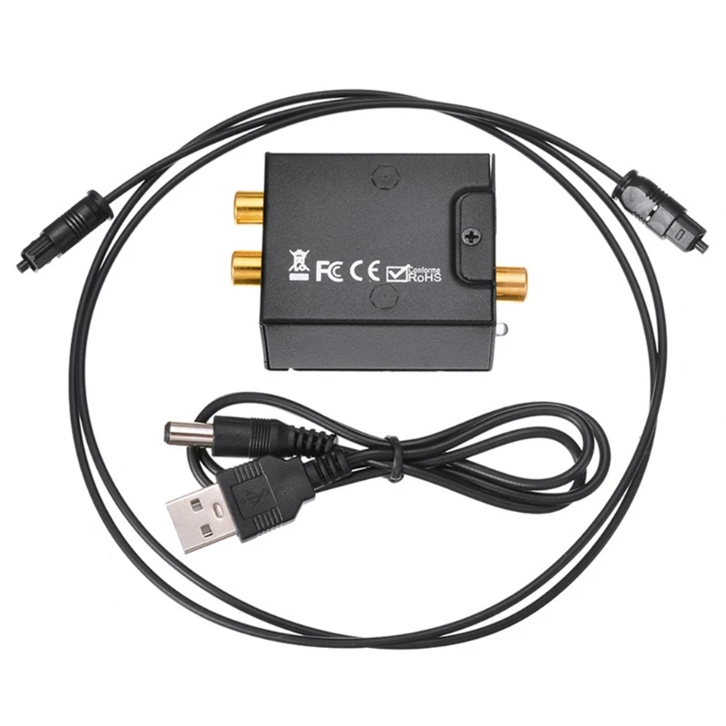 

Digital to Analog Audio Converter Optical Fiber Coaxial Toslink Signal to RCA R/L Audio Decoder SPDIF ATV DAC Amplifier