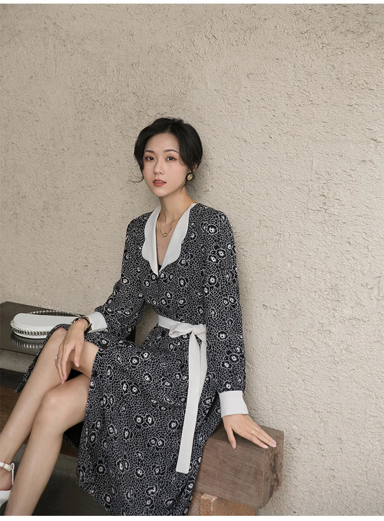 

Fashion Black Netting Flower Hibiscus Satin Chiffon Fabric French Dress Shirt Women's Handmade DIY Fabric