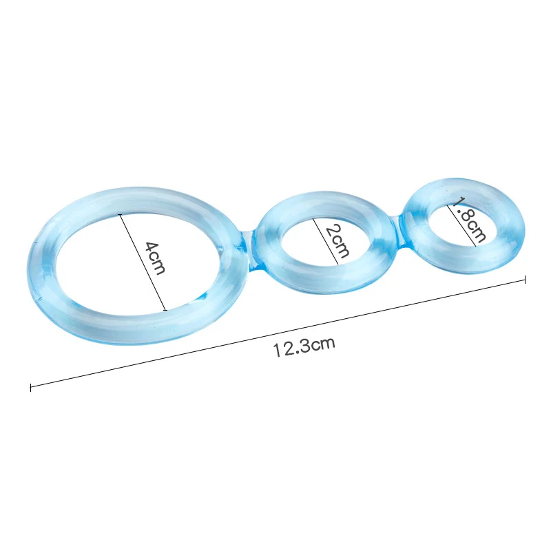 Тройной замок петух кольца Секс Задержка эякуляции Силиконовое кольцо для